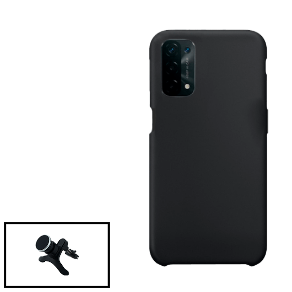 Kit Suporte Magnético Com Pernas + Capa Proteção Traseira Silicone para Oppo A55 5G