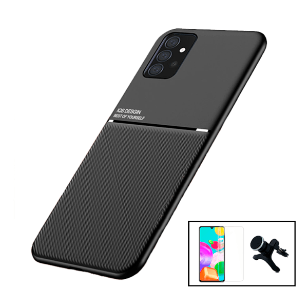 Kit Capa Traseira Magnética Anti Choque + Película de Vidro Temperado GorilasGlass + Suporte Magnético Com Pernas para Samsung Galaxy A52