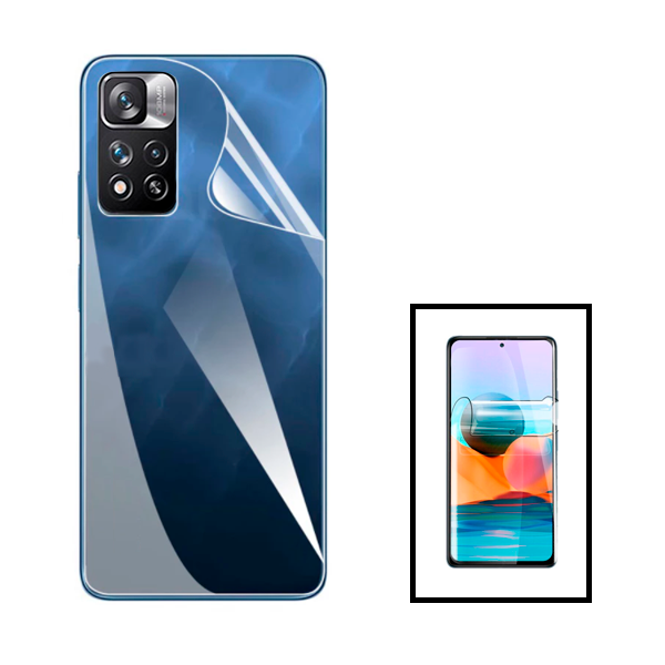 Kit Película Protectora de Hydrogel Frente e Verso para Xiaomi Poco X4 NFC - Transparente