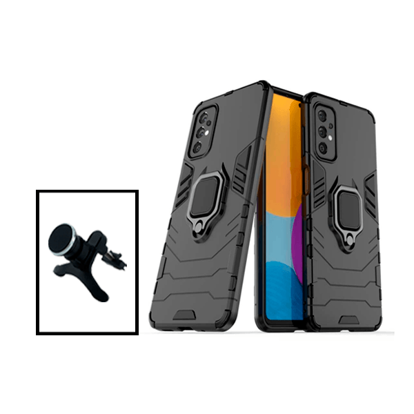 Kit Suporte Magnético Com Pernas + Capa de Proteção Militar Magnética para Samsung Galaxy A33 5G - Preto