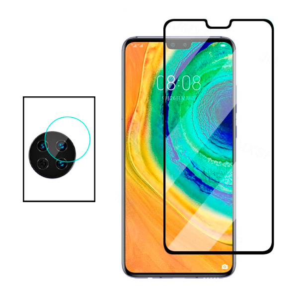 Kit Película Protectora para Câmara Traseira + Película de Vidro Temperado GorilasGlass Curvado para Huawei Mate 30 Pro 5G