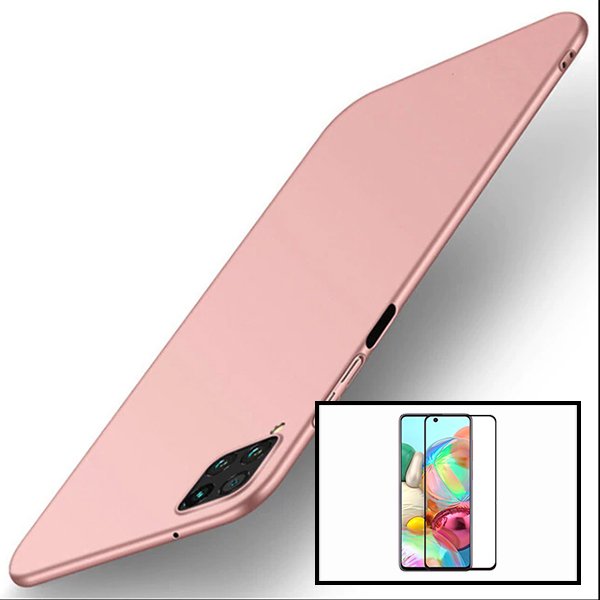 Kit Película de Vidro Temperado GorilasGlass + Capa Rígida e Fina para Samsung Galaxy M42 5G - Rosa