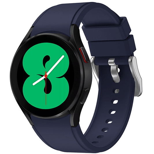 Bracelete Silicone Com Fivela para Samsung Galaxy Watch4 40mm - Azul Escuro