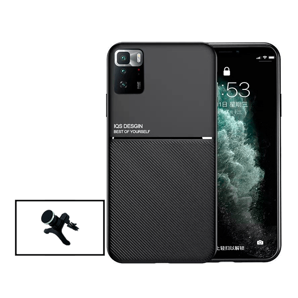 Kit Capa Traseira Magnética Anti Choque + Suporte Magnético Com Pernas para Xiaomi Poco X3 GT