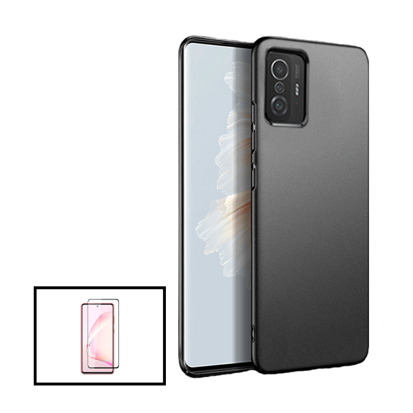 Kit Película de Vidro Temperado GorilasGlass + Capa Rígida e Fina para Xiaomi 11T  - Preto