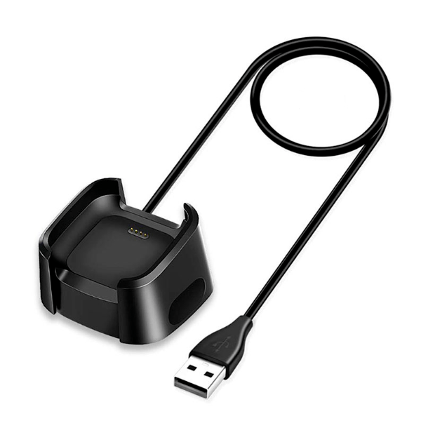Carregador USB para Fitbit Versa 2 - Preto