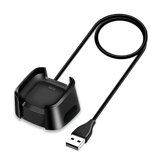 Carregador USB para Fitbit Versa 2 - Preto