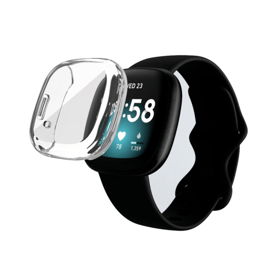 Capa Proteção Total para Fitbit Versa 3 - Transparente