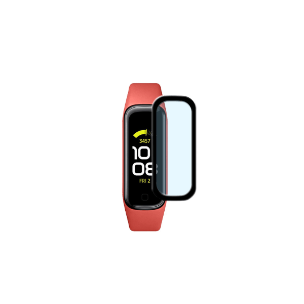 Película Protectora de Ecrã Gel Full Cover Com Bordas Pretas para Samsung Galaxy Fit 2 SM-R220 - Transparente