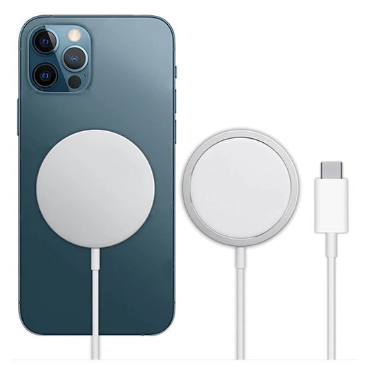 Carregador Sem Fios Carga Rápida para Apple iPhone 14 Plus  Branco
