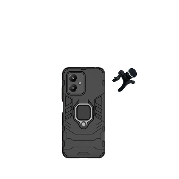 Kit Suporte Magnético Com Pernas + Capa de Proteção Militar Magnética GIFT4ME para Xiaomi Redmi 13C 5G - Preto
