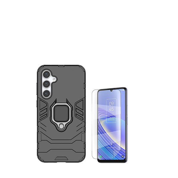 Kit Película Protectora de Hydrogel Frente + Capa de Proteção Militar Magnética GIFT4ME para Samsung Galaxy A25 5G - Preto