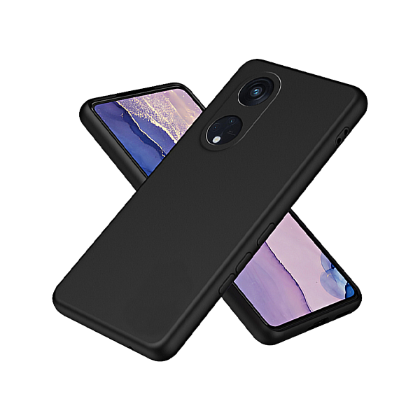Capa Proteção Traseira Silicone para Oppo Reno 8T 5G - Preto