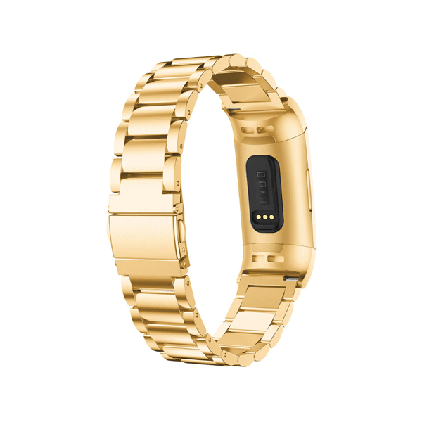 Bracelete de Aço + Ferramenta para Fitbit Inspire 2 - Ouro