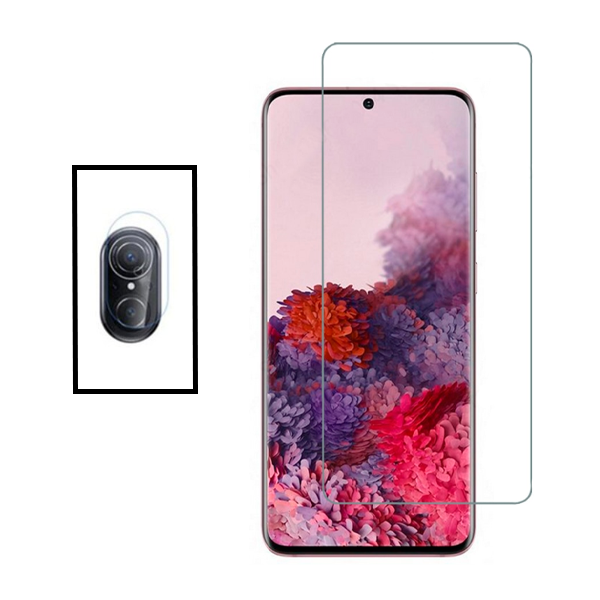 Kit Película Protectora para Câmara Traseira + Película de Vidro Temperado GorilasGlass para Huawei Nova 9 SE - Transparente/Preto