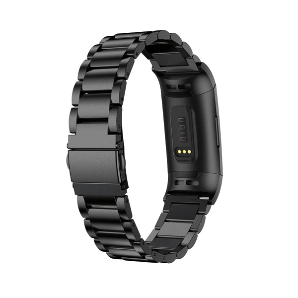 Bracelete de Aço + Ferramenta para Fitbit Inspire 2 - Preto