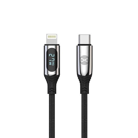 Cabo Nylon FastCharge 27W 1m LCD USB-C - ios  Forever     Preto