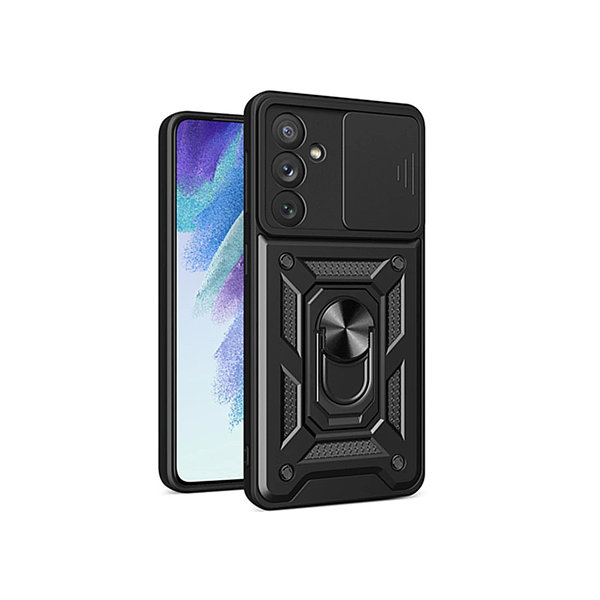 Capa de Proteção Militar Magnética Janela Deslizante para Samsung Galaxy A34 5G - Preto