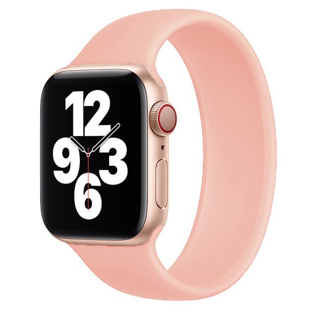 Bracelete Silicone Solo para Apple Watch Series 8 - 45mm (Pulso:150-164mm) - Rosa