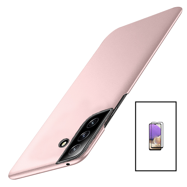 Kit Película de Vidro Temperado GorilasGlass + Capa Rígida e Fina para Samsung Galaxy A34 5G - Rosa