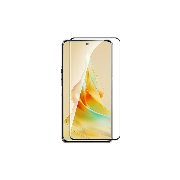 Película de Vidro Temperado GorilasGlass para Oppo Reno 8T 5G - Transparente/Preto