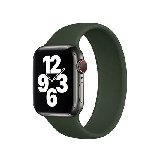 Bracelete Silicone Solo para Apple Watch SE (2022)  - 40mm (Pulso:177-200mm) - Verde Escuro