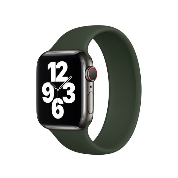 Bracelete Silicone Solo para Apple Watch Series 8 Aluminum - 41mm (Pulso:177-200mm) - Verde Escuro